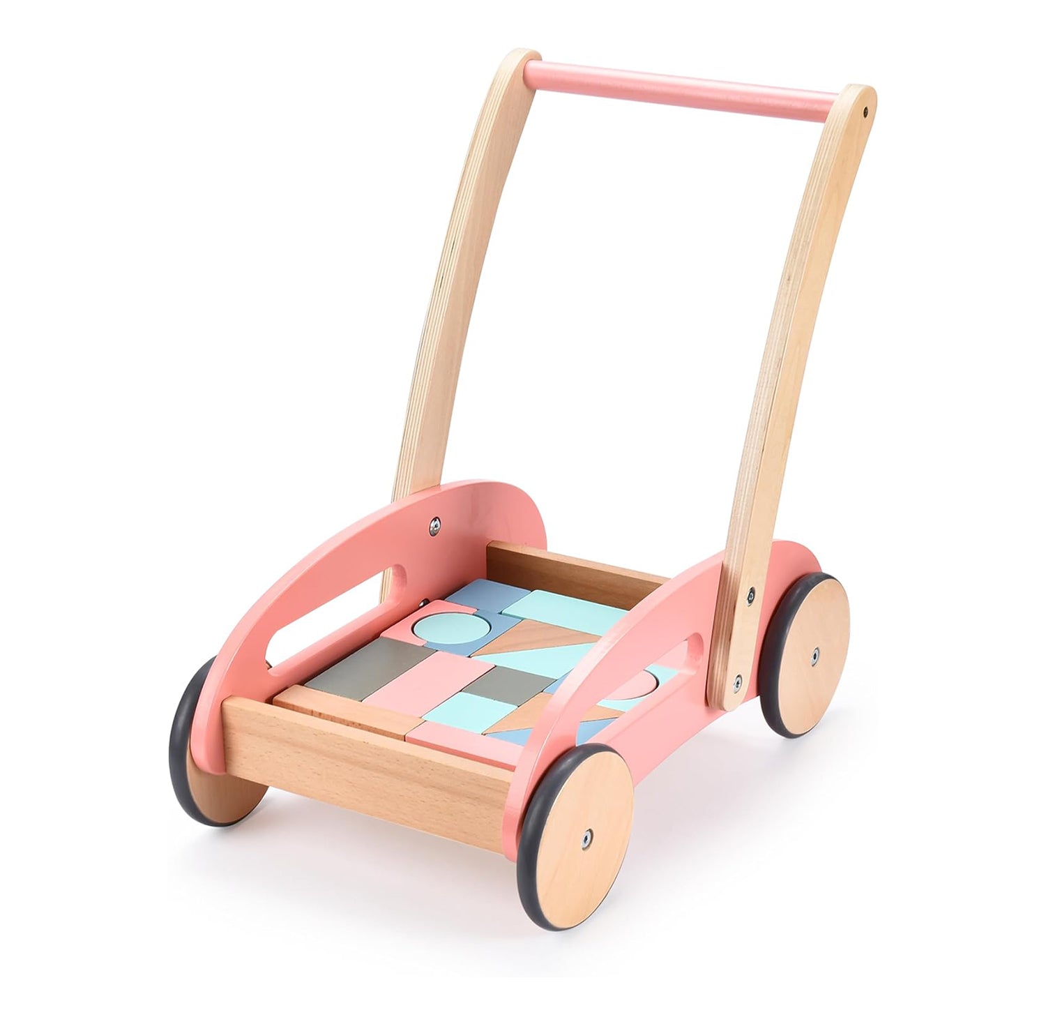 Child Behavior Premium Wooden Baby Push Walker with Wheels – BEBECAN