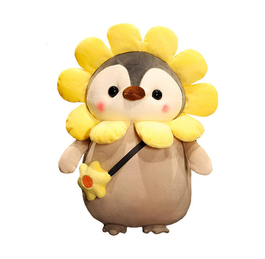 Seyomi Cute Penguin Yellow Flower Stuffed Plush Outfit