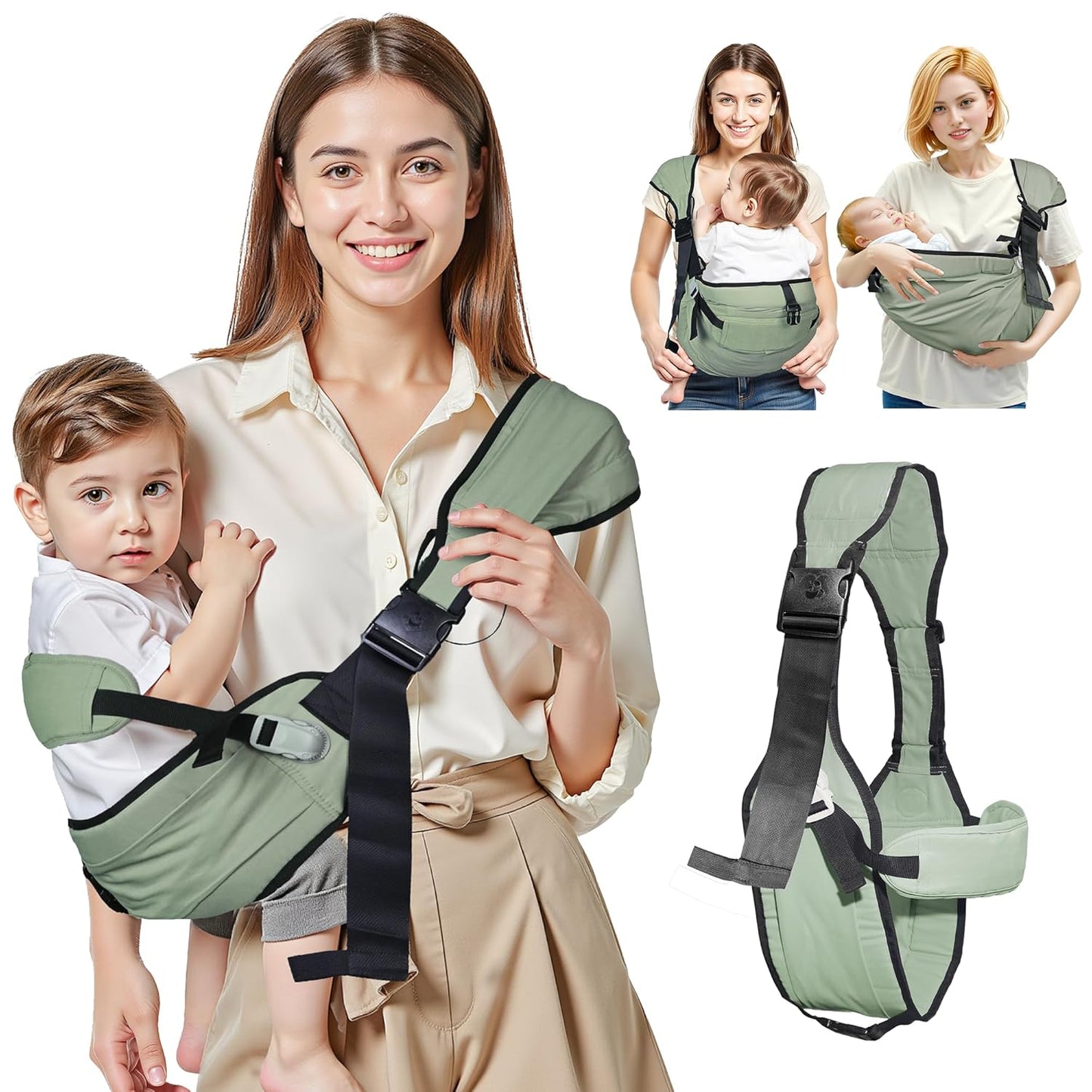 Baby Carrier Newborn to Toddler,Adjustable & Lightweight Baby Sling Carrier,Toddler Carrier 25-60 lbs,Ideal for Home,Shopping,and Travel