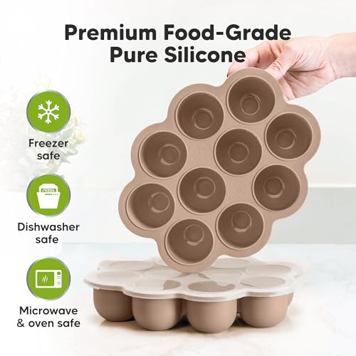 KeaBabies Silicone Baby Food Freezer Trays | Puree & Breast Milk Storage