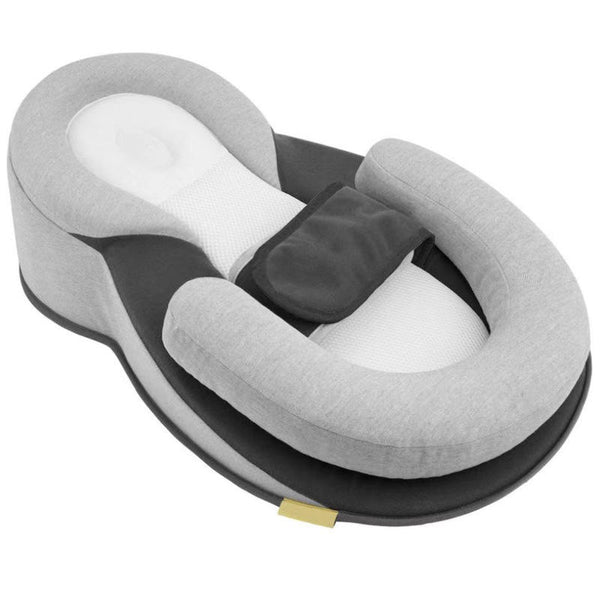 Baby Feeding Pillow, Anti Overflow Feeding Pillow for Reducing Spit-Up, Safety Nursing Pillow, Baby Lounger Reflux Wedge Breastfeeding, Removable top and Bottom (Black, Small)