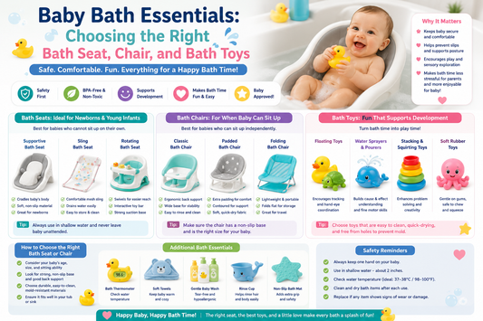 Baby Bath Essentials: Choosing the Right Bath Seat, Chair, and Bath Toys