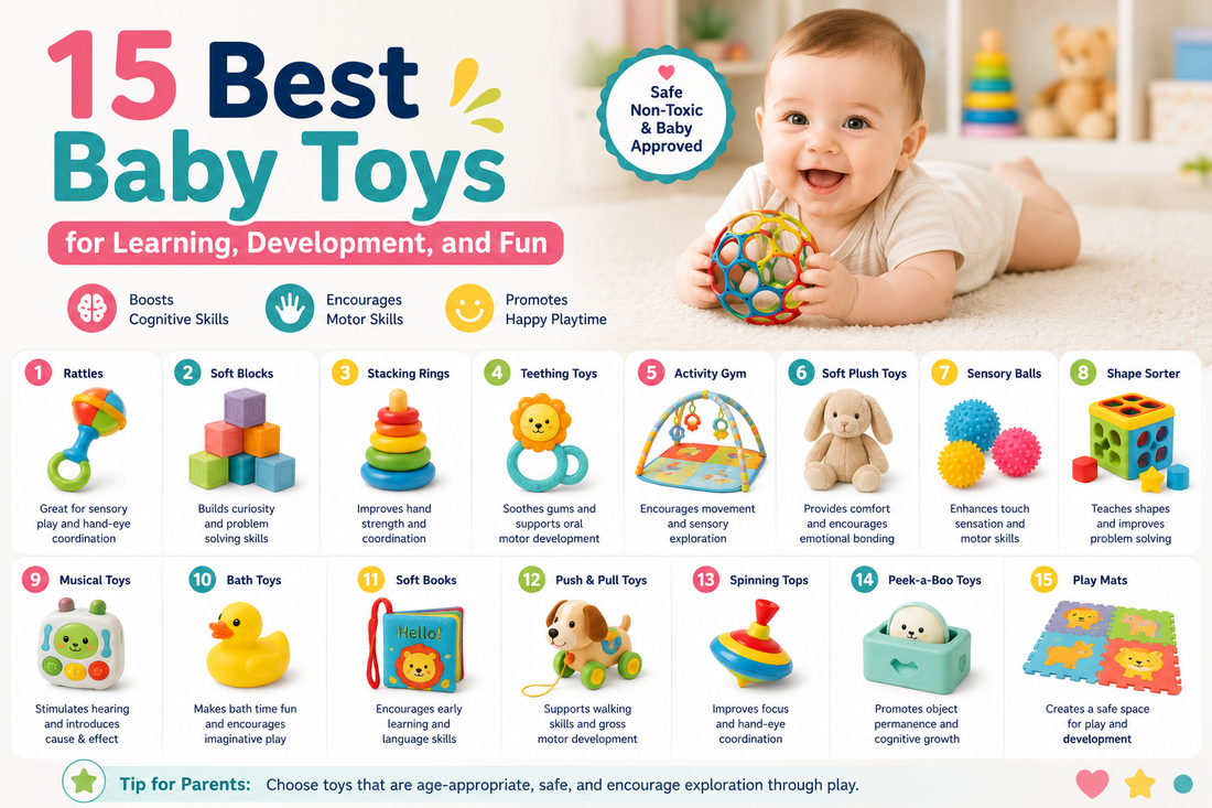 15 Best Baby Toys for Learning, Development, and Fun