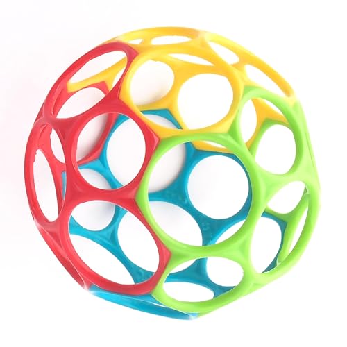 Bright Starts Oball Classic Easy-Grasp Ball | BPA-Free Baby Toy