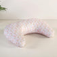 1 Piece C-Shaped Nursing Pillowcase, Breastfeeding Support Cushion Cover, Pink Floral Pattern, Polyester, Machine Washable, Infant Feeding