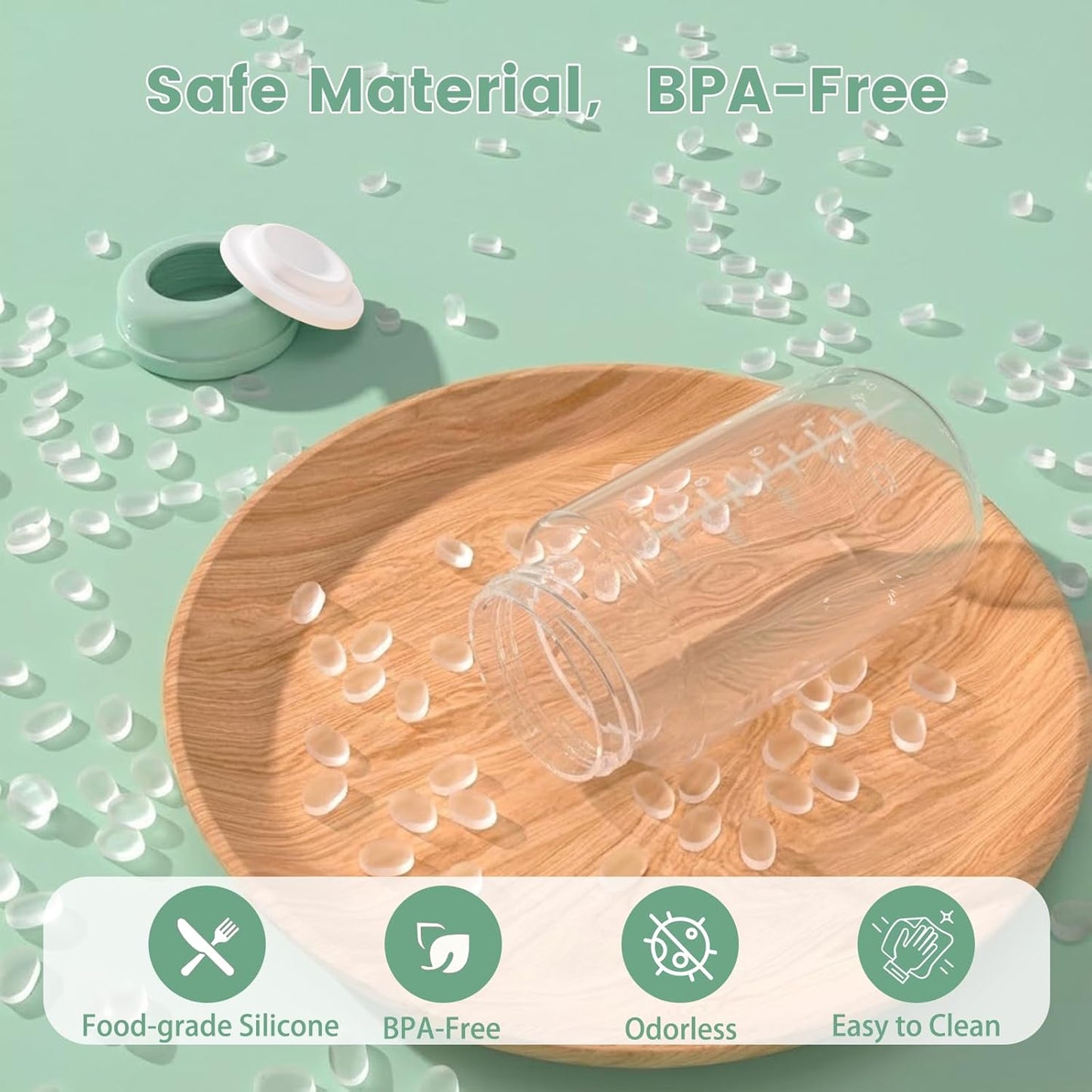 2pc 10oz Breastmilk Storage Bottle Compatible with SpectraS1 S2 9 Plus SG/Motif Luna/Others Wide-Mouth Flange, Breast Milk Container for Momcozy 22oz Portable Cooler, Pumping/Storage/Portable Bottle