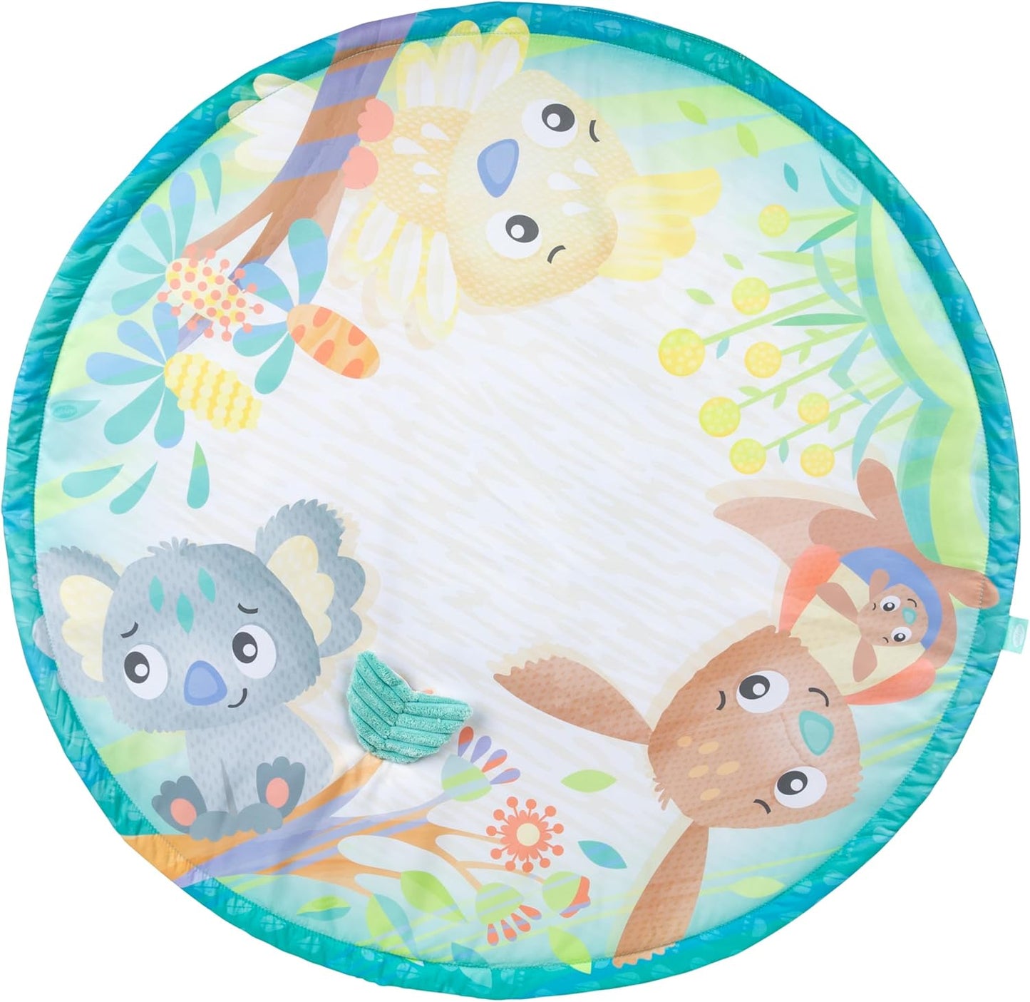 Playgro Fauna Friends Wooden Baby Activity Gym - Baby Play Mat for Floor with 3 Hanging Toys - Jungle Themed Baby Gym for Sensory Development - Wooden Baby Gym Play Mat for Newborns & Infants