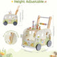 ROBUD Wooden Baby Push Walker, Forest Theme Learning Walking Toys for Baby Age 10 Months+, WRP54