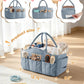 Baby Diaper Caddy with Detachable Dividers and Wipes Pocket, Lightweight Baby Caddy Organizer with Handles and 8 Pockets for Baby Stuff, Camel