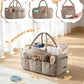 Baby Diaper Caddy with Detachable Dividers and Wipes Pocket, Lightweight Baby Caddy Organizer with Handles and 8 Pockets for Baby Stuff, Camel