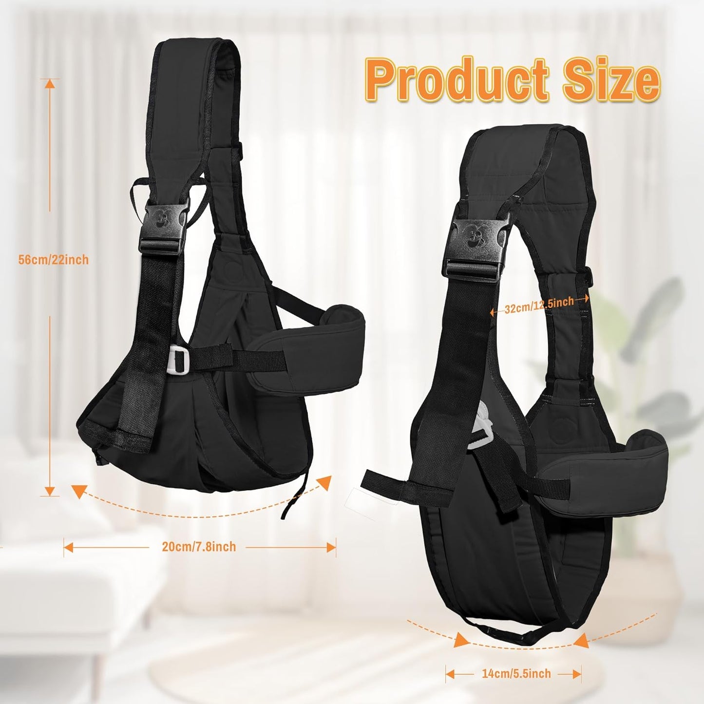 Baby Carrier Newborn to Toddler,Adjustable & Lightweight Baby Sling Carrier,Toddler Carrier 25-60 lbs,Ideal for Home,Shopping,and Travel