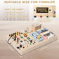 Wooden Montessori Busy Board for Toddlers – Sensory Learning Activity Board with Switches, Music Box & Locks