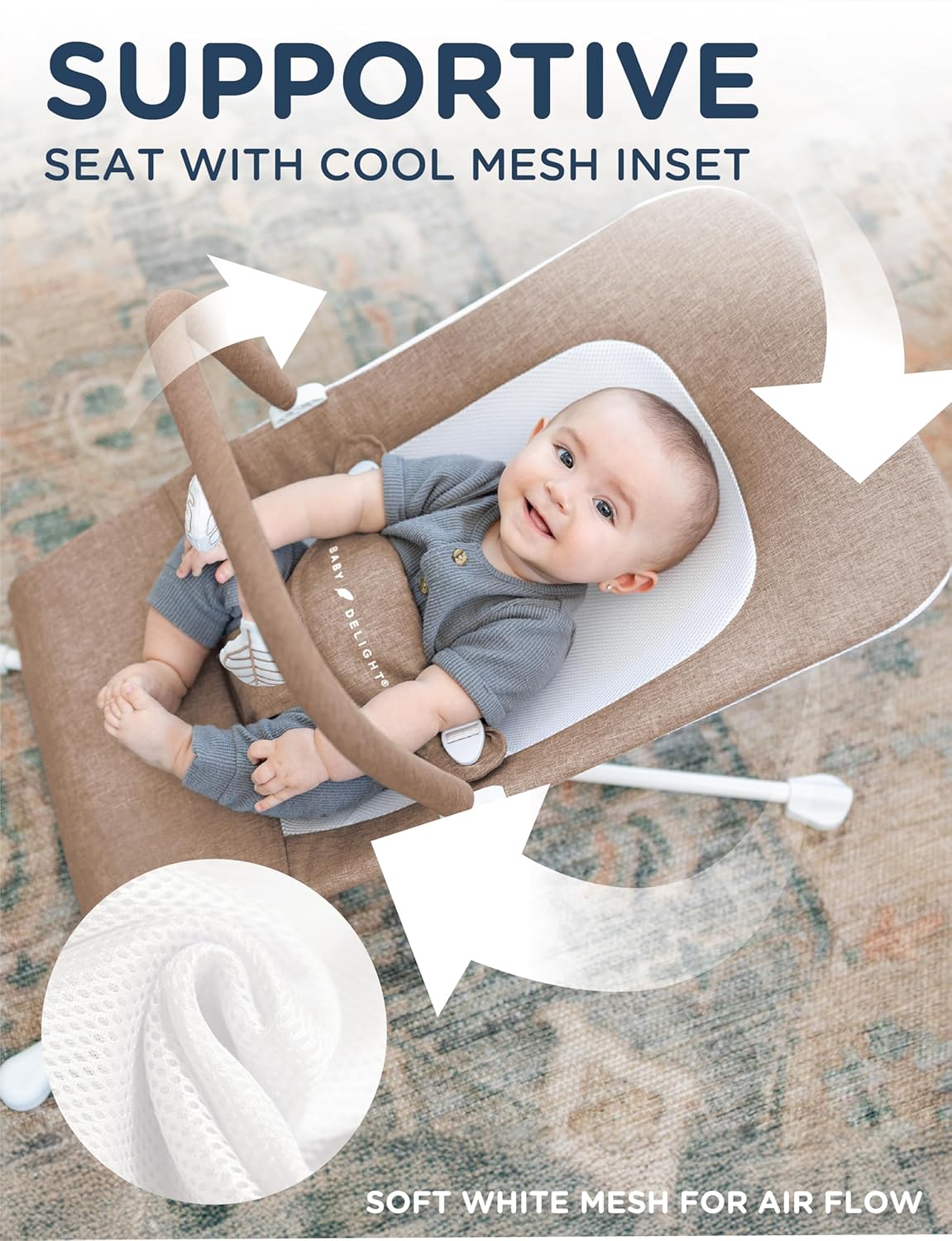 Baby Highland Baby Bouncer | Infant | 0 – 6 Months | 3-Position Recline