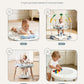 Baby Jumper 4-Stage Convertible| Montessori -Inspired 8 Interactive Toys| Tummy Time Playmat, Bouncer, Exersaucer, Toddler Table| Music & Lights | 3-6, 6-12, 12-18, 12-24 Months - Gray