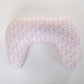 1 Piece C-Shaped Nursing Pillowcase, Breastfeeding Support Cushion Cover, Pink Floral Pattern, Polyester, Machine Washable, Infant Feeding