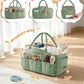 Baby Diaper Caddy with Detachable Dividers and Wipes Pocket, Lightweight Baby Caddy Organizer with Handles and 8 Pockets for Baby Stuff, Camel