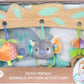 Playgro Fauna Friends Wooden Baby Activity Gym - Baby Play Mat for Floor with 3 Hanging Toys - Jungle Themed Baby Gym for Sensory Development - Wooden Baby Gym Play Mat for Newborns & Infants
