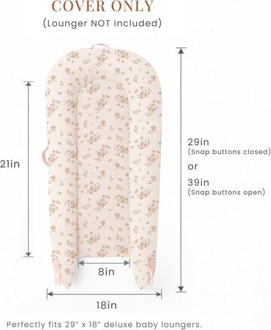 Cotton 100% Baby Lounger Cover Baby Nest Replacement Cover for Newborn Boys Girls Fits Dockatot Deluxe+ Docks Woodland (Cover Only)