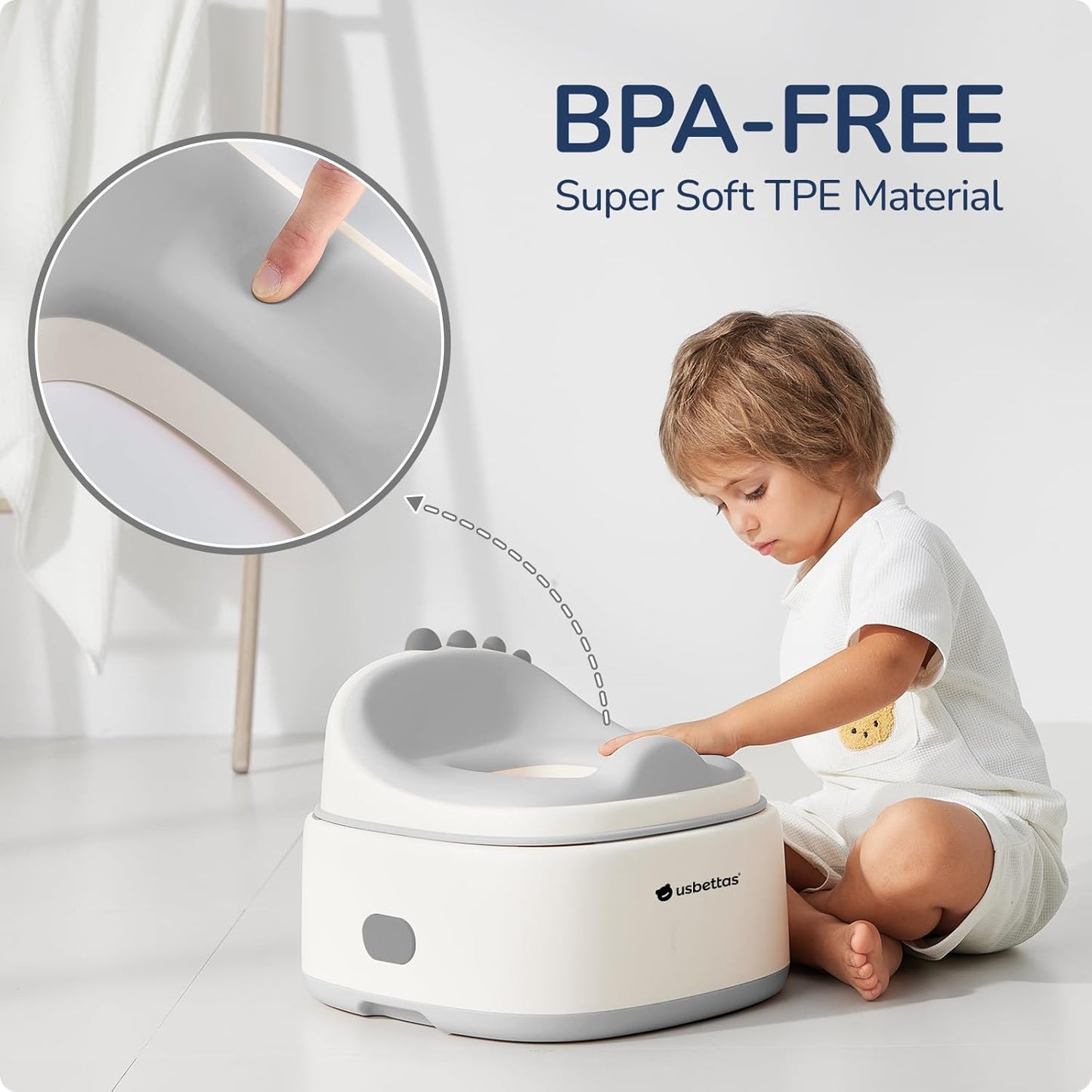 3 in 1 Potty Training Toilet, Dinosaur Toddler Potty Training Seat for Boys Girls with Comfortable Cushion, Easy-to-Clean and Anti-Slip Potty Training Step Stool for Toilet