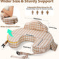Nursing Pillow -Memory Foam Bottle & Breastfeeding Pillow with Safety Fence -Ergonomic Support, with Wider Breast Feeding Cushion, Adjustable, Removable Cover, Baby Safety