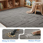 Baby Play Mat for Floor, 1.3" Thick 79x158 Plush Soft Foam Mats for Toddler Kids Crawling, Non-Slip Easy Care Nursery Rug for Playroom Living Room