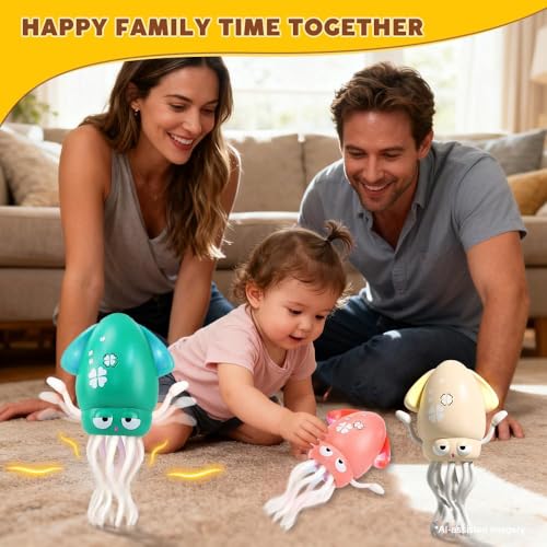Dancing Octopus Crawling Toy | Rechargeable Musical Tummy Time Toy
