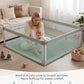 Thick Baby Play Mat 1.3'', 50x50 Playpen Mat with Removable & Washable Cover, Ultra Soft Crawling Rug for Floor, Foam Cushion & Non-Slip Backing for Kids, Toddlers