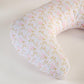 1 Piece C-Shaped Nursing Pillowcase, Breastfeeding Support Cushion Cover, Pink Floral Pattern, Polyester, Machine Washable, Infant Feeding