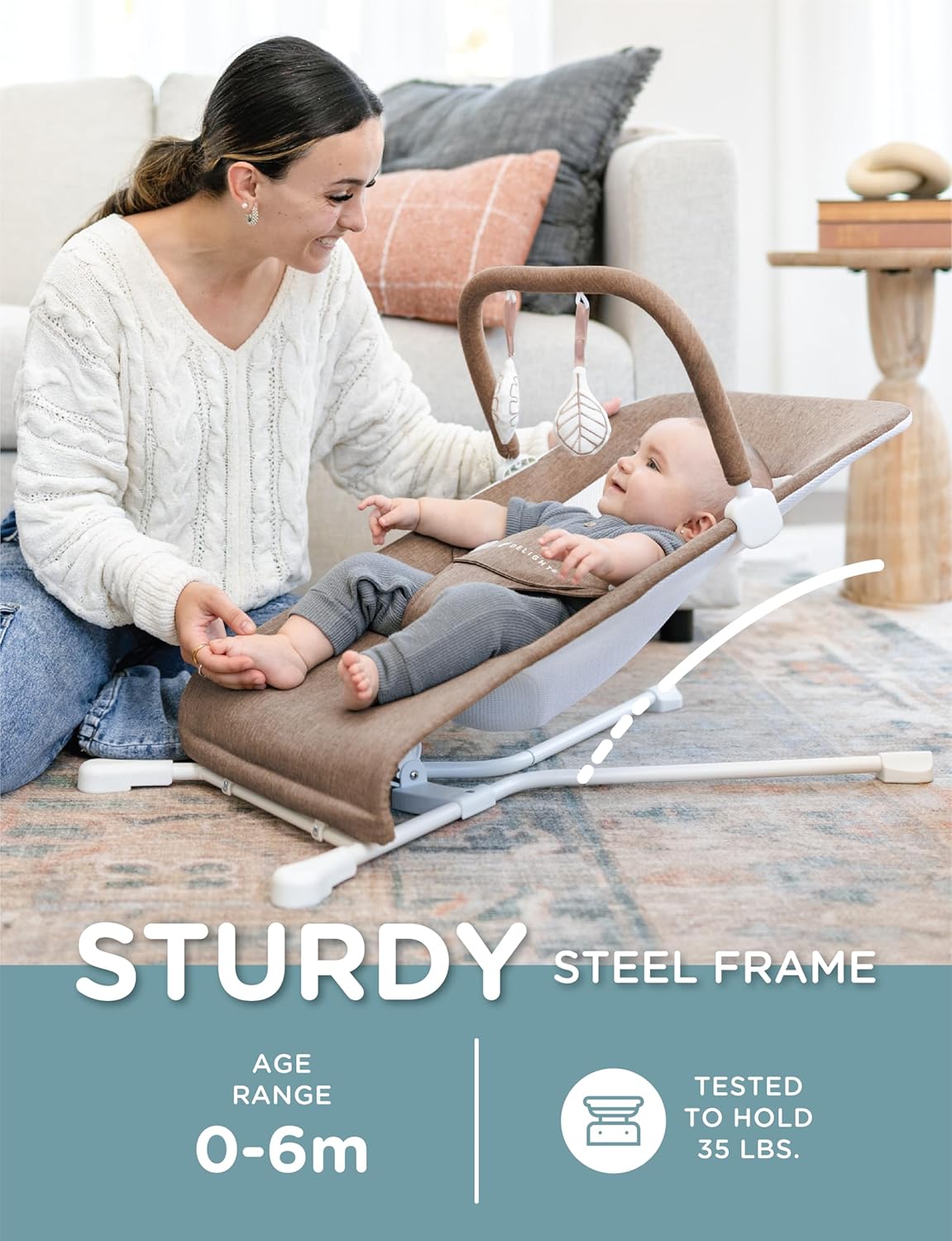Baby Highland Baby Bouncer | Infant | 0 – 6 Months | 3-Position Recline