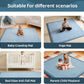 Baby Play Mat for Floor, 1.3 Inch Thick Memory Foam Tummy Time Mat with Non Slip Backing, Soft Coral Velvet 50×50 Inch Playpen Mat Crawling Tatami for Infants Toddlers Kids