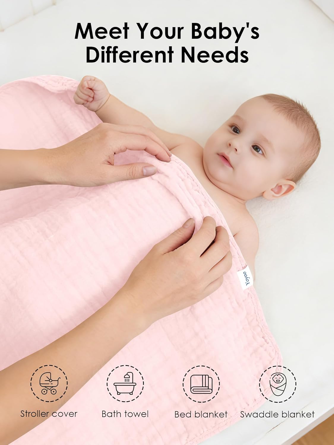 Muslin Hooded Baby Bath Towels – 3 Pack