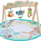 Playgro Fauna Friends Wooden Baby Activity Gym - Baby Play Mat for Floor with 3 Hanging Toys - Jungle Themed Baby Gym for Sensory Development - Wooden Baby Gym Play Mat for Newborns & Infants