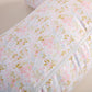 1 Piece C-Shaped Nursing Pillowcase, Breastfeeding Support Cushion Cover, Pink Floral Pattern, Polyester, Machine Washable, Infant Feeding