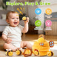 Montessori Beehive Sensory Toy | 5 Plush Bees for Babies 6-12 Months