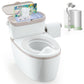 3-in-1 Toddler Potty Training Toilet with Flushing Sound – Potty Chair with Wipes Storage & Toilet Paper Holder (18+ Months)