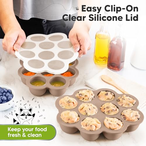 KeaBabies Silicone Baby Food Freezer Trays | Puree & Breast Milk Storage