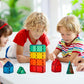 FNJO Magnetic Tiles 110-Piece STEM Building Set  Montessori-Inspired Magnetic Construction Toy for Kids
