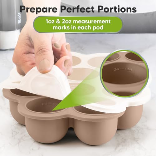 KeaBabies Silicone Baby Food Freezer Trays | Puree & Breast Milk Storage