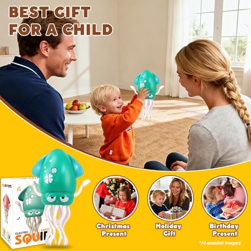 Dancing Octopus Crawling Toy | Rechargeable Musical Tummy Time Toy
