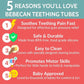 BEBECAN Teething Tubes - Soft Silicone Baby Teethers Set