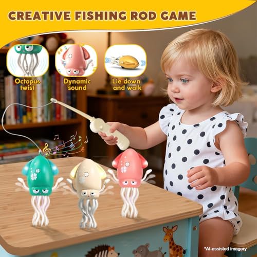 Dancing Octopus Crawling Toy | Rechargeable Musical Tummy Time Toy