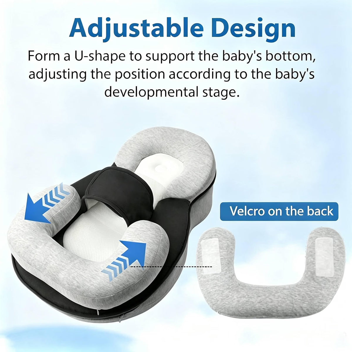 Baby Feeding Pillow, Anti Overflow Feeding Pillow for Reducing Spit-Up, Safety Nursing Pillow, Baby Lounger Reflux Wedge Breastfeeding, Removable top and Bottom (Black, Small)