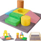 Toddler Foam Climbing Blocks & Play Mat Set (47×47 in) – Soft Climb & Crawl Motor Skill Play Gym