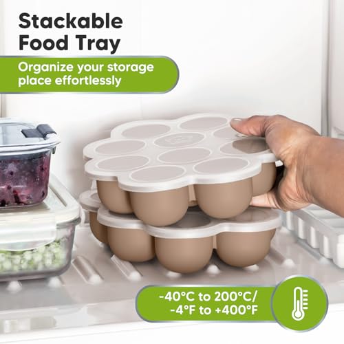 KeaBabies Silicone Baby Food Freezer Trays | Puree & Breast Milk Storage