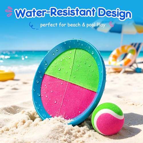 EVERICH TOY Upgraded Toss and Catch Ball Game Set  Outdoor & Indoor Active Play for Kids Ages 3–12